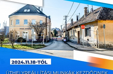 Úthelyreállítási munkák kezdődnek Győrben a Lakatos utcában